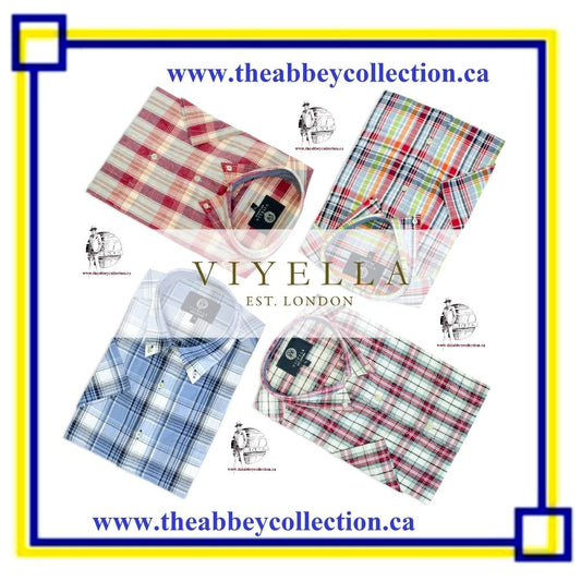 Elevate Your Wardrobe with The Abbey Collection Viyella Madras Short Sleeve Shirts