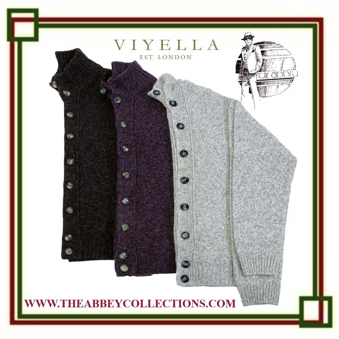  Enjoy our Viyella Sweater Collection in Crewneck, V-Neck, Button Cardigan, Full Zip and 1/4 Zip Mock Neck Sweaters in Cottons, Merino Wools, Cotton Cashmere, and Poly Wools