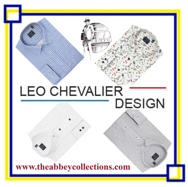 Leo Chevalier Mens Long Sleeve Shirts Regular Fit and Slim Fit