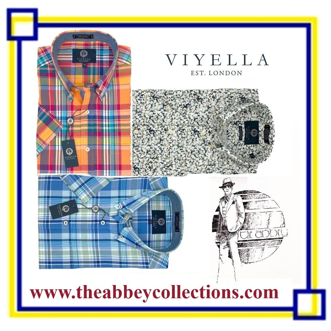 Viyella Mens Madras Short Sleeve Sport Shirts at The Abbey Collection