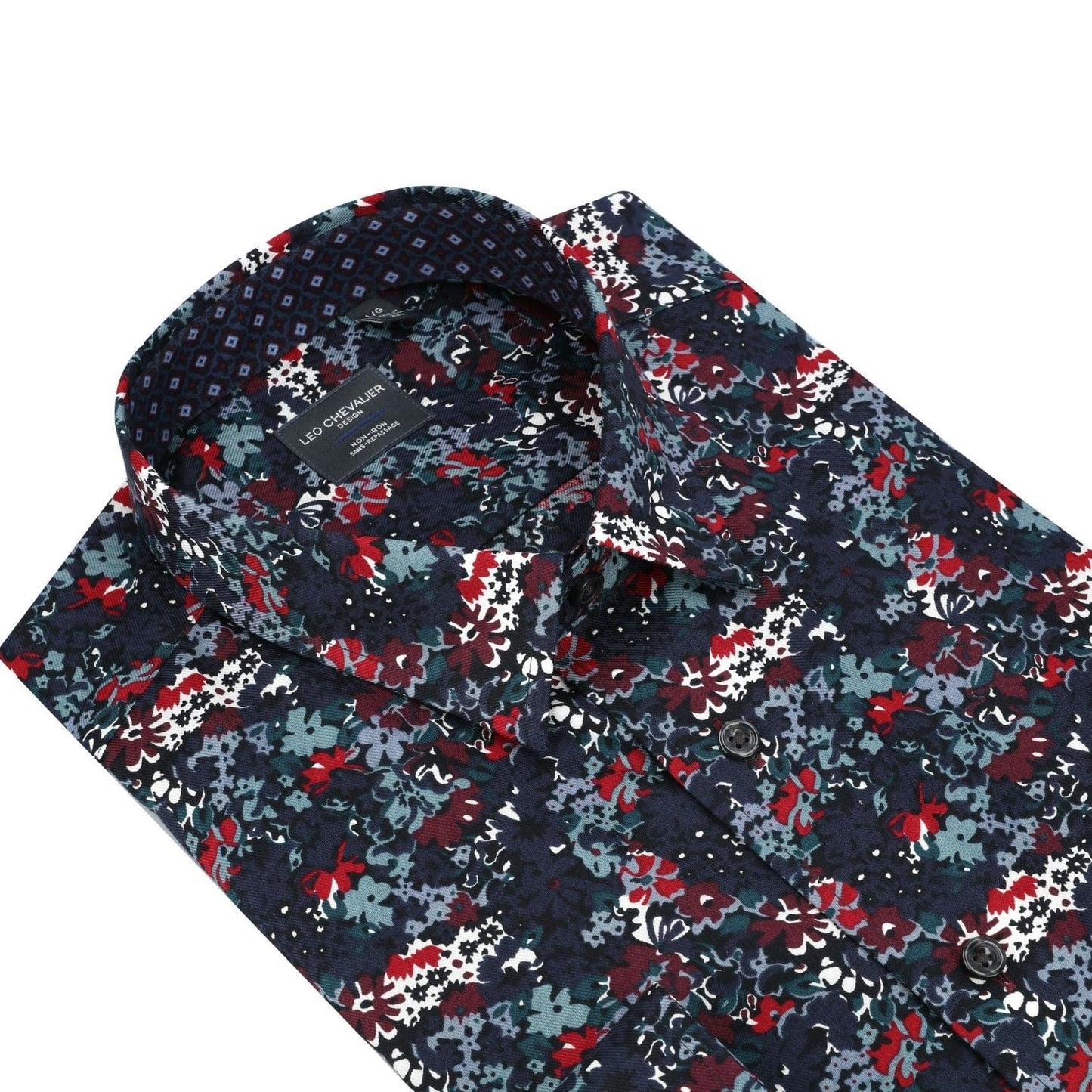 Leo Chevalier Multi Colored Modern Printed Long Sleeve ShirtsThe Abbey Collections