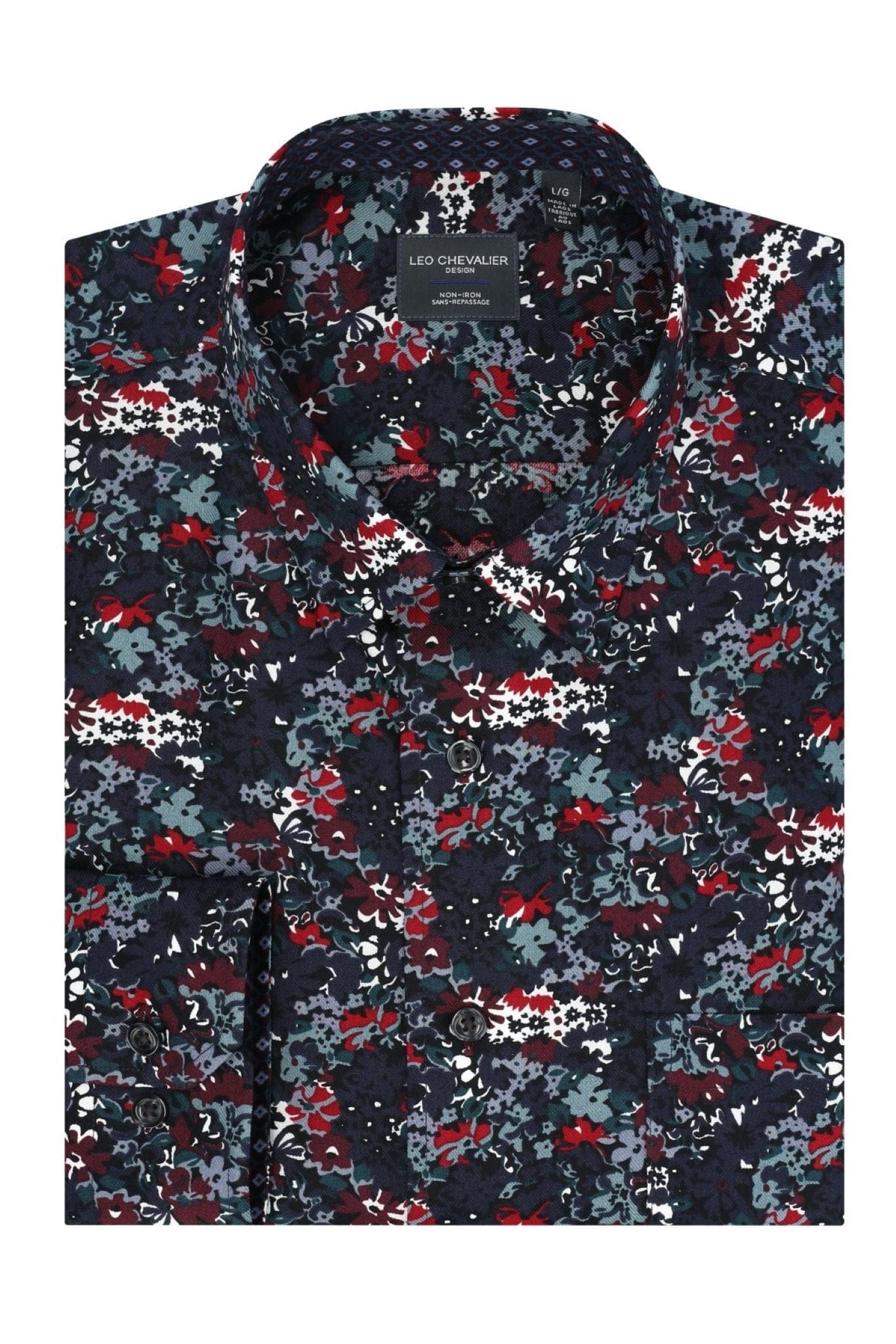 Leo Chevalier Multi Colored Modern Printed Long Sleeve ShirtsThe Abbey Collections