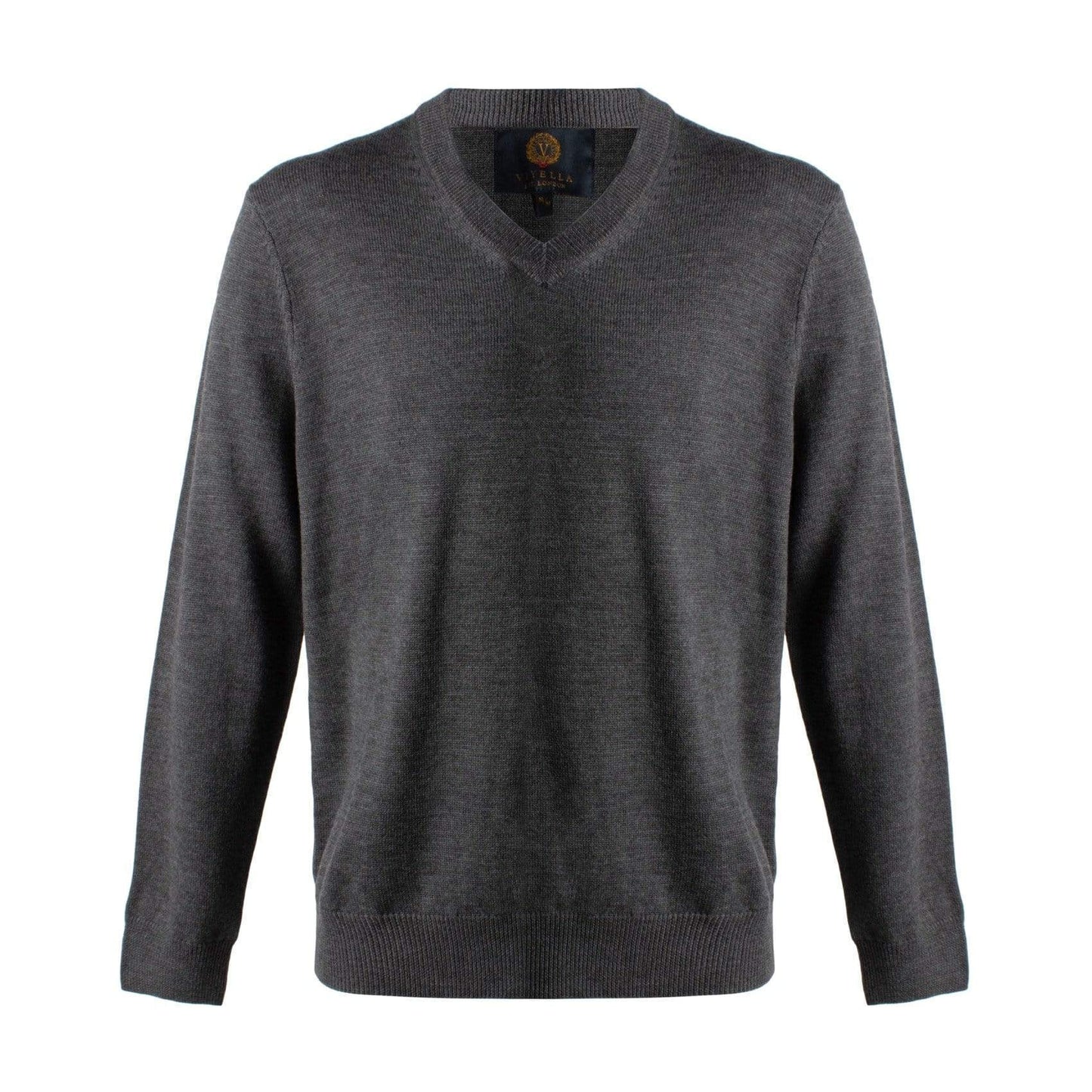 Viyella Upgrade Your Style with Mens V-Neck Extra Fine Merino Sweaters - Available in 10 Trendy Colors