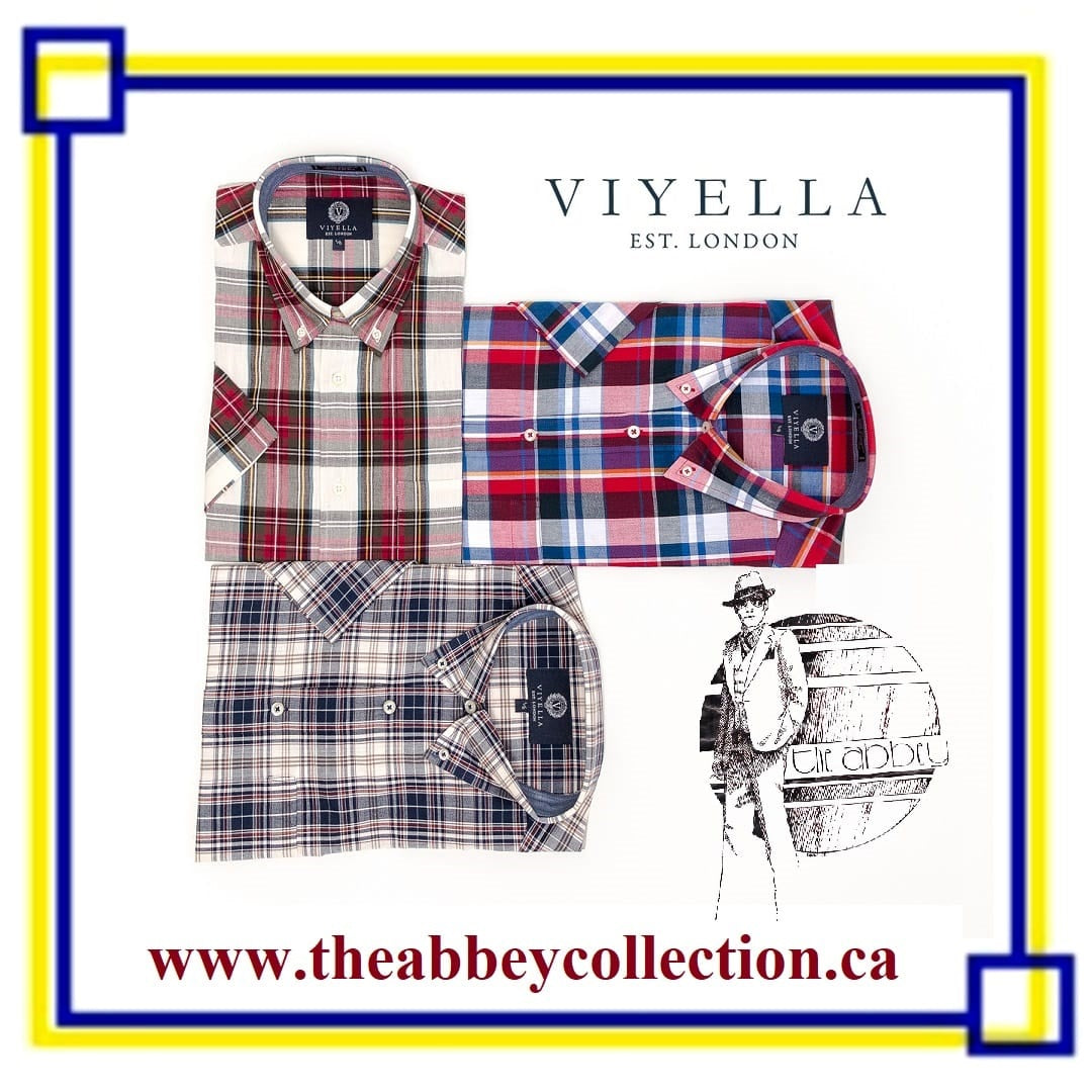 Elevate Your Wardrobe with The Abbey Collection Viyella Madras Short Sleeve Shirts