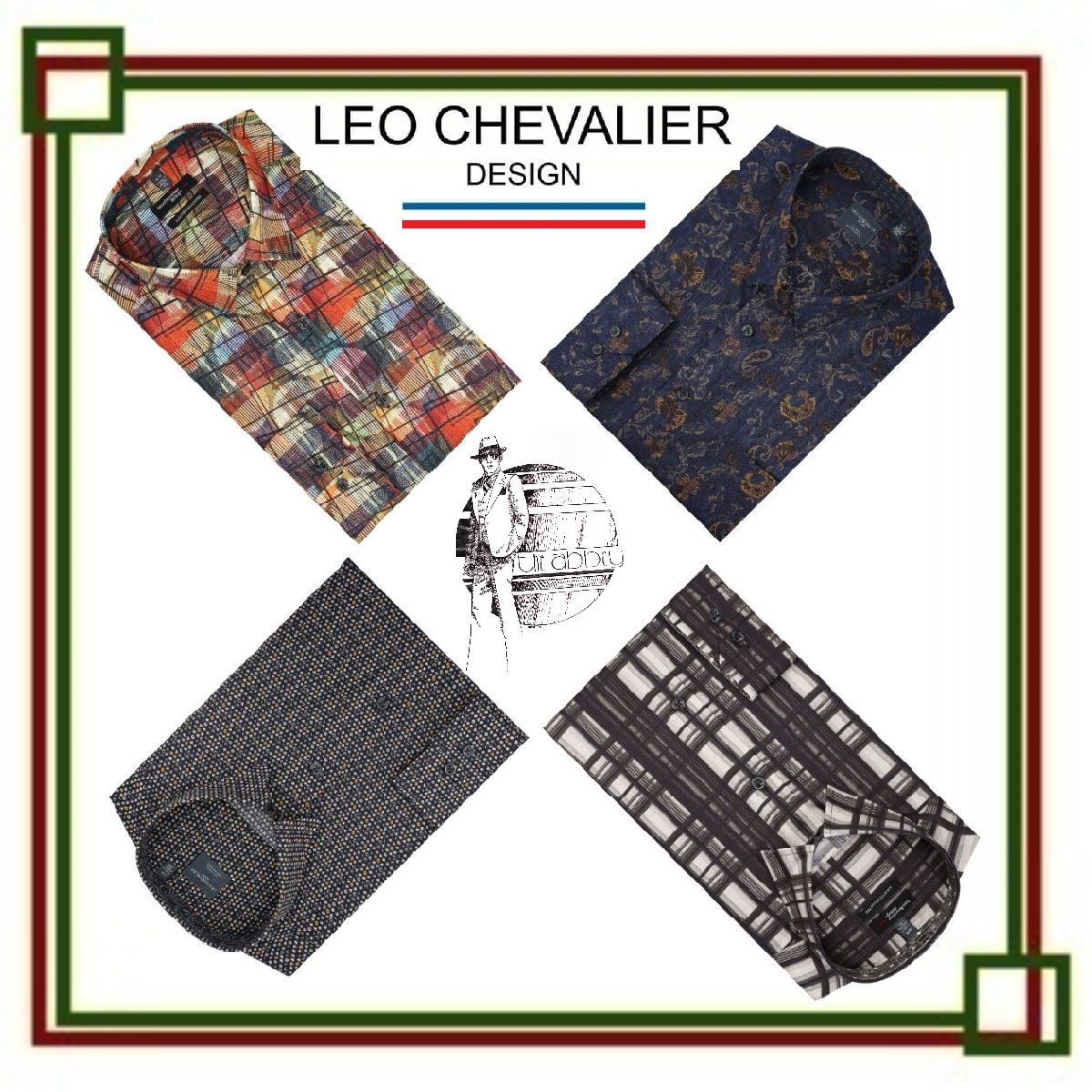 Leo Chevalier Mens Long Sleeve Shirts Regular Fit and Slim Fit