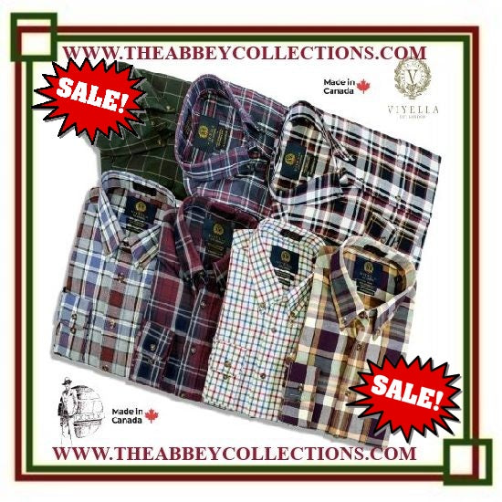 Viyella Long Sleeve Button Down Sport Shirts Collection