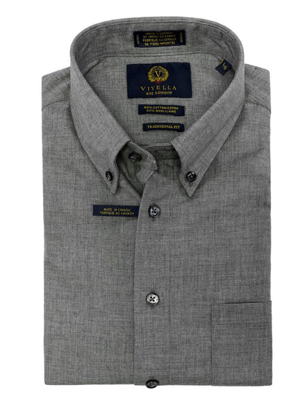 Viyella Canadian Made Solid Color Button-Down Collar Classic Sport Shirts 8-Colors