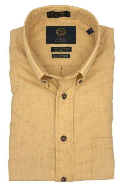 Viyella Canadian Made Solid Color Button-Down Collar Classic Sport Shirts 8-Colors