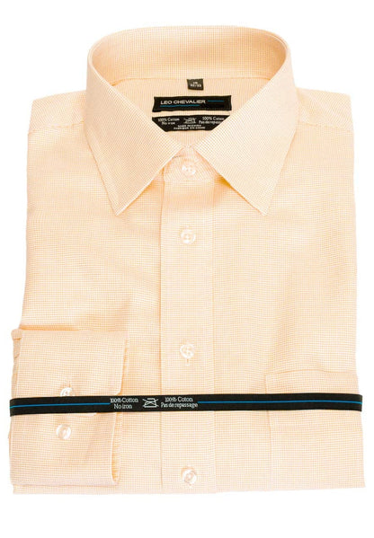 Leo Chevalier Design-L Shop Versatile and Performance in our 100% Cotton Non-Iron Pin Dot business shirts in 6 Colors