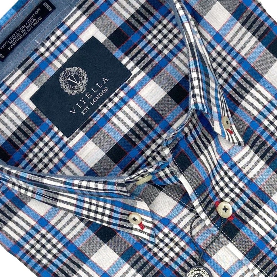 Viyella Blue Sea Plaid Madras Shirts: Ride the Wave of Style