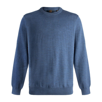 Viyella Elevate Your Wardrobe with Mens Crewneck Extra Fine Merino Wool Sweaters - Available in 7 Fashionable Colors