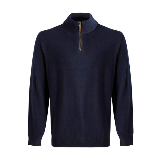 Viyella Elevate Your Wardrobe with the Versatile Quarter Zip Mockneck Sweaters in Extra Fine Merino Wool - Available in 10 Vibrant Colors