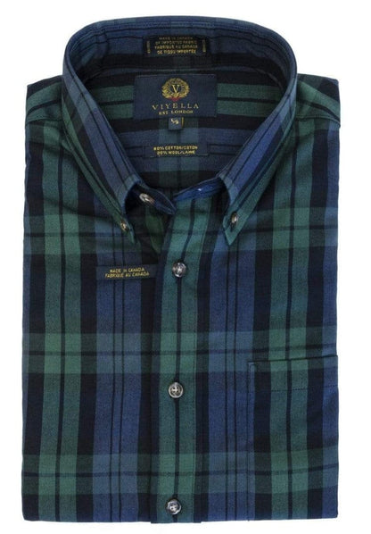 Viyella Experience Unmatched Comfort in our Blackwatch Plaid Shirt - Made In Canada