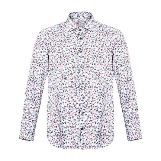 Leo Chevalier Design Flower Print Voyage Performance Fitted Long Sleeve Shirts Leo Chevalier