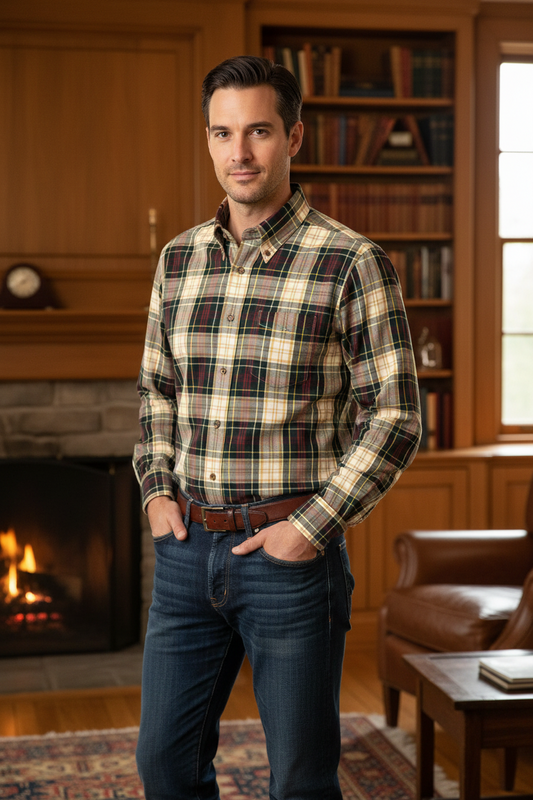 Viyella Explore Our Weathered Campbell Long Sleeve Shirts - Made In Canada for Timeless Style and Unmatched Quality