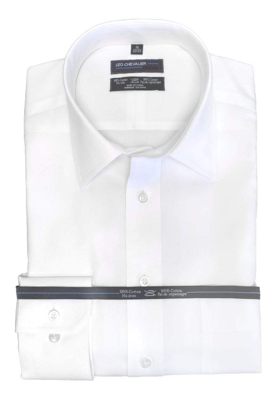 Leo Chevalier Design Mens Contemporary Fit 100% Cotton Non Iron Dress Shirt Available In 6 Colors