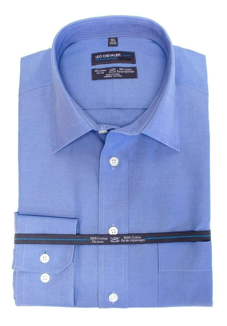 Leo Chevalier Design Mens Contemporary Fit 100% Cotton Non Iron Dress Shirt Available In 6 Colors