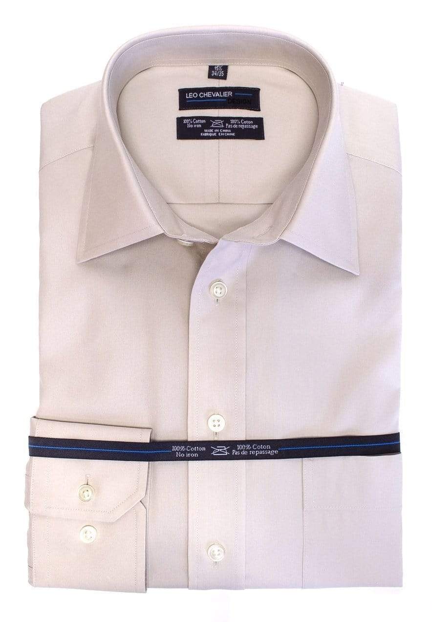 Leo Chevalier Design Mens Contemporary Fit 100% Cotton Non Iron Dress Shirt Available In 6 Colors