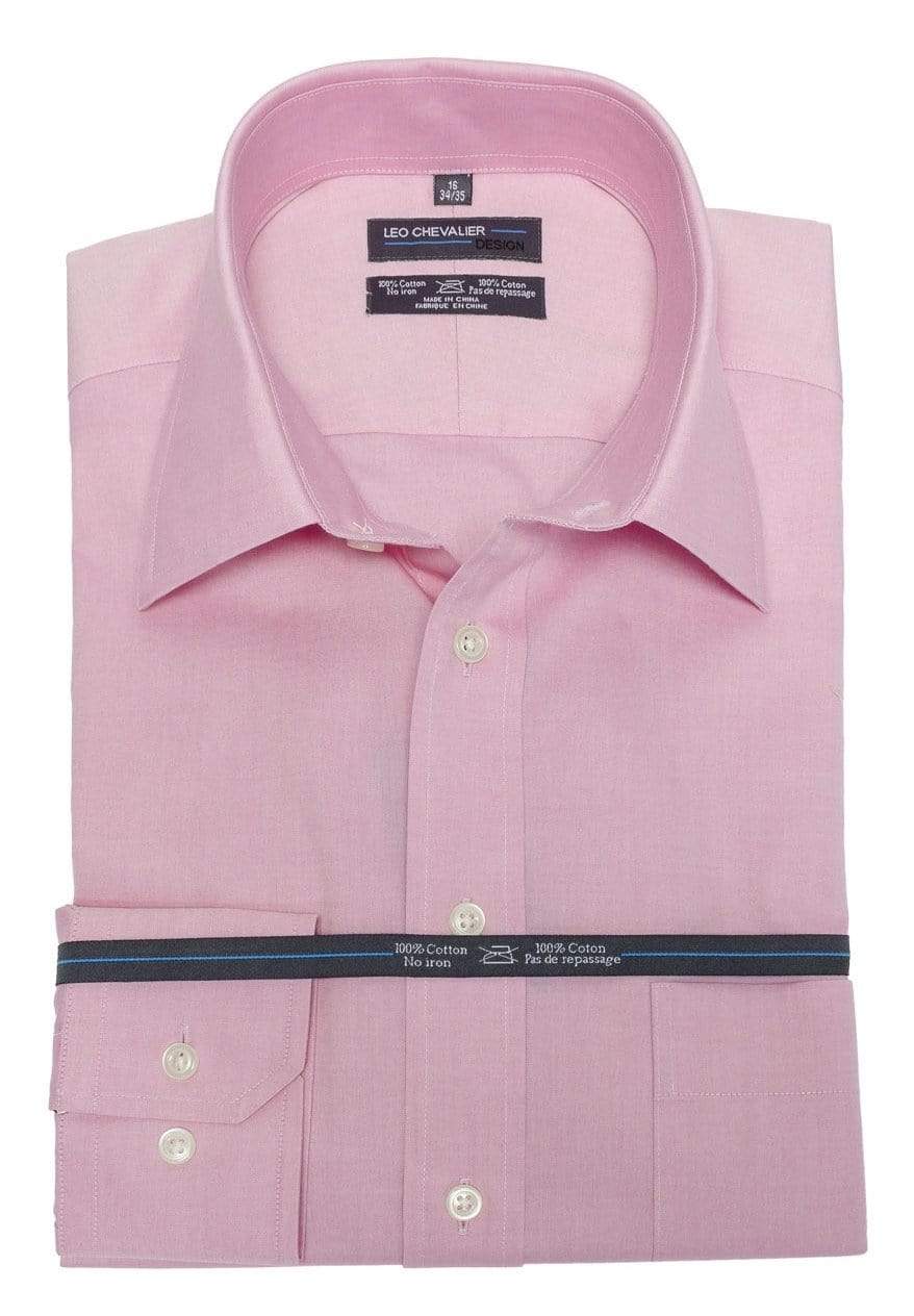 Leo Chevalier Design Mens Contemporary Fit 100% Cotton Non Iron Dress Shirt Available In 6 Colors