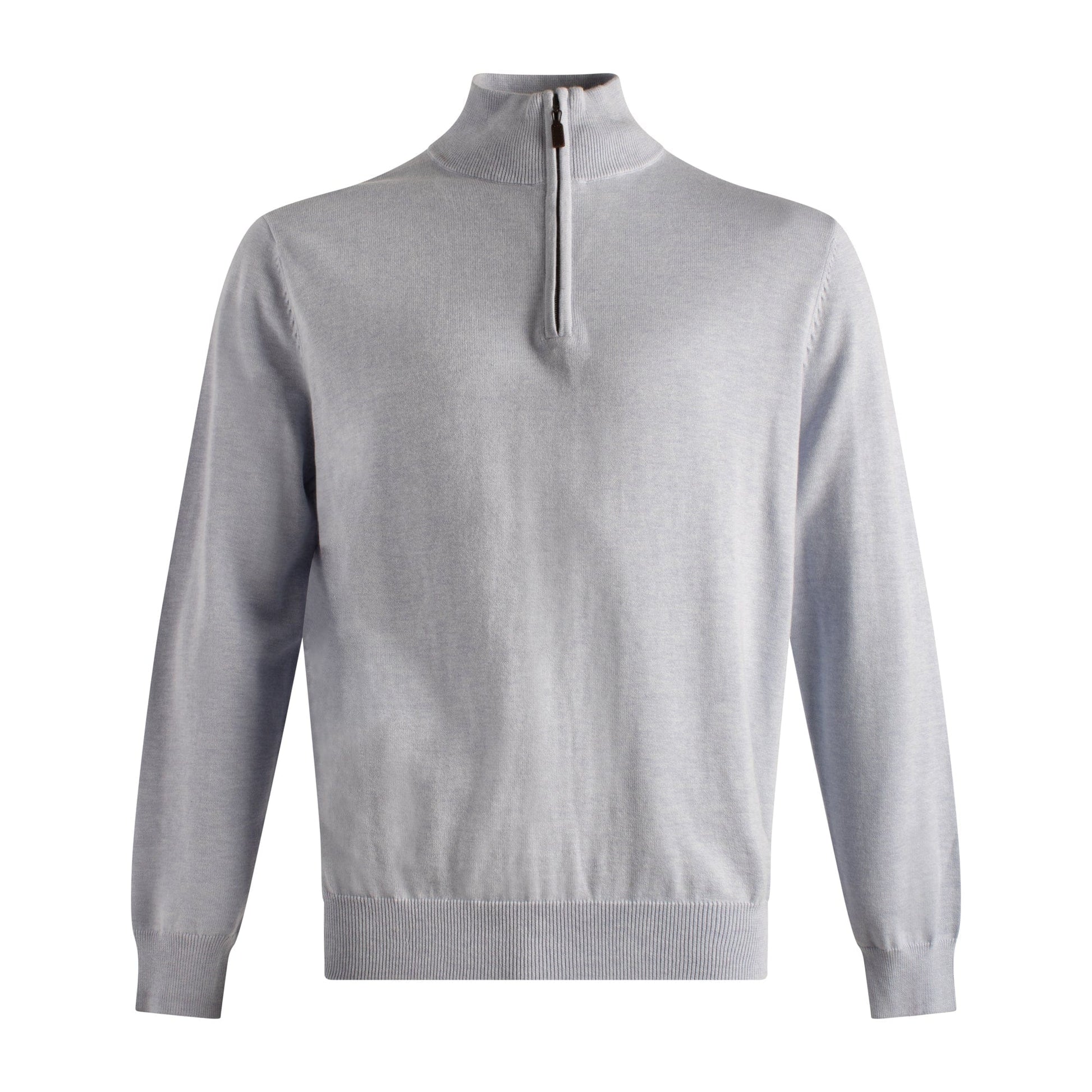 Viyella Mens Light Weight Quarter Zip Sweaters in Cotton Silk Nylon Available in 11-Color