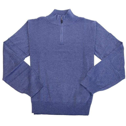 Viyella Mens Light Weight Quarter Zip Sweaters in Cotton Silk Nylon Available in 11-Color