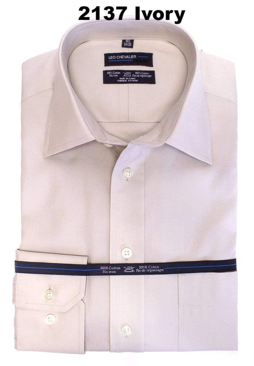 Leo Chevalier Design Mens Tall Contemporary Fit 100% Cotton Non Iron Dress Shirt Available In 6 Colors