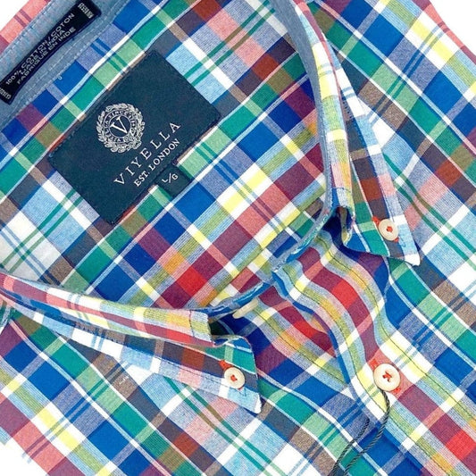 Viyella Nautical Navy Plaid Madras Shirts Set Sail in Style