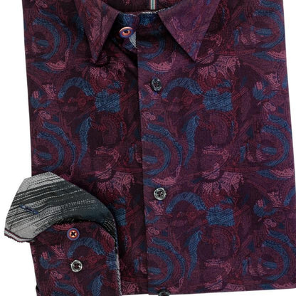 Sotto Sopra-L Sale Sotto Sopra Non Iron Print Sport Shirt Hidden Button-Down Collar