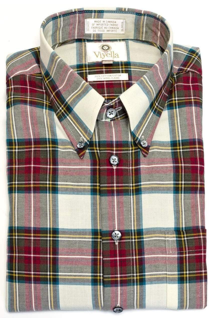 Viyella Shop Our Dress Stewart Plaid Shirt: Long Sleeve, Button-Down Collar, Made in Canada