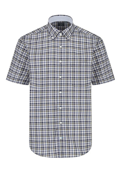 Leo Chevalier Design Spring Moss Check Short Sleeve Shirt