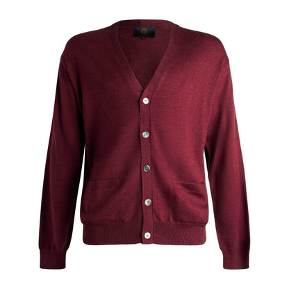 Viyella Stay Cozy and Stylish with Mens Button Cardigan Extra Fine Merino Wool - Available in 10 Eye-Catching Colors