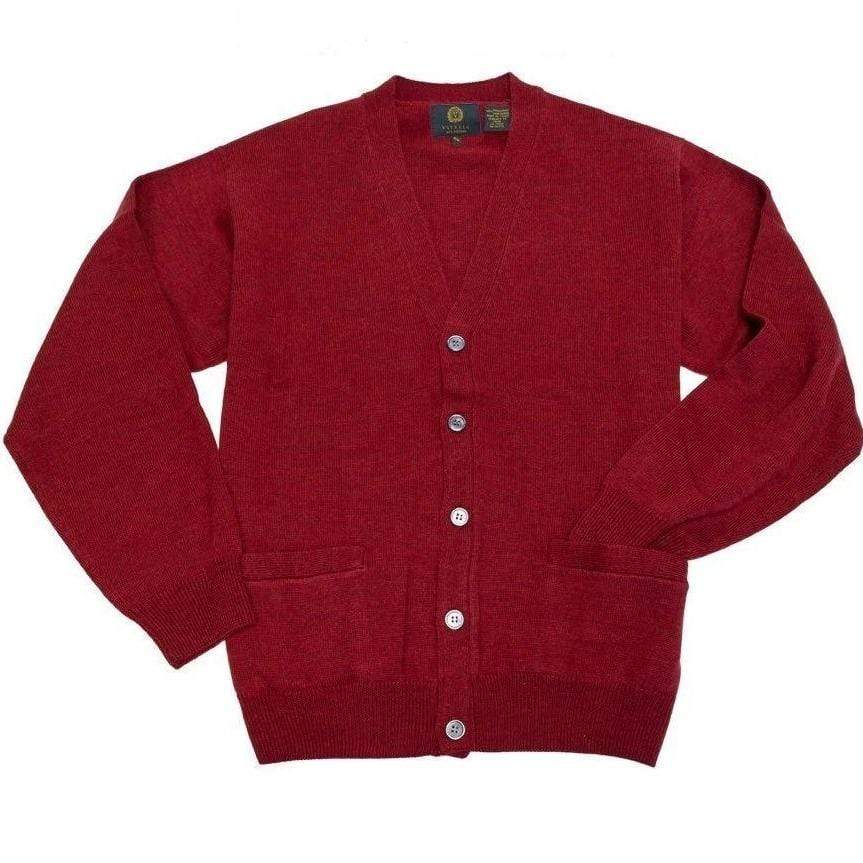 Viyella Stay Cozy and Stylish with Mens Button Cardigan Extra Fine Merino Wool - Available in 10 Eye-Catching Colors