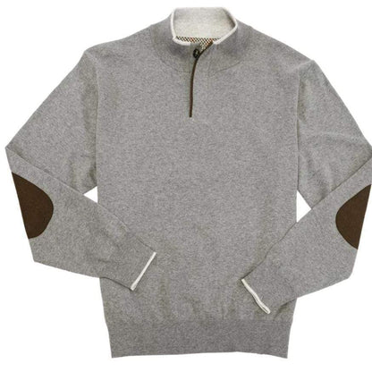 Viyella Stay Stylish and Cozy with the Versatile Quarter-Zip Mockneck Cotton and Cashmere Sweater in Three Stunning Colors