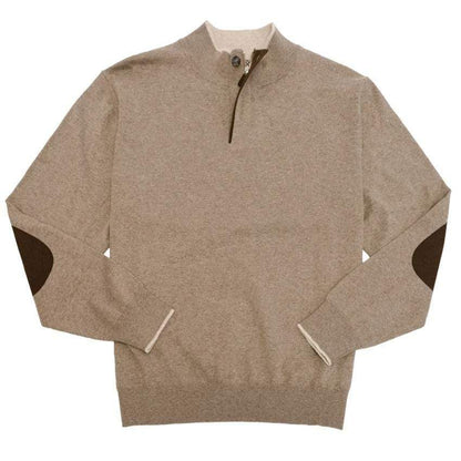 Viyella Stay Stylish and Cozy with the Versatile Quarter-Zip Mockneck Cotton and Cashmere Sweater in Three Stunning Colors