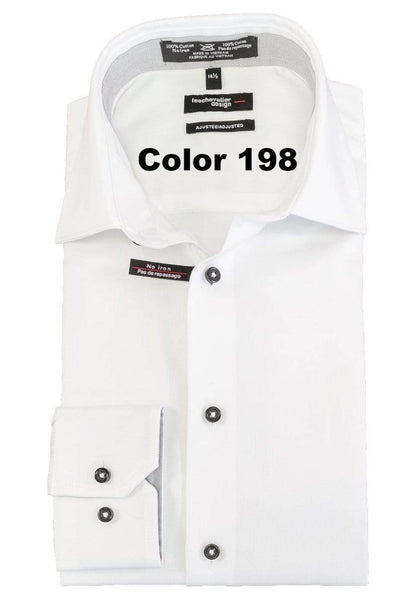 Tall Leo Chevalier Fitted 100% Cotton Non Iron Dress Shirts 5 ColorsThe Abbey Collections