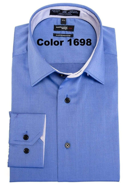 Tall Leo Chevalier Fitted 100% Cotton Non Iron Dress Shirts 5 ColorsThe Abbey Collections