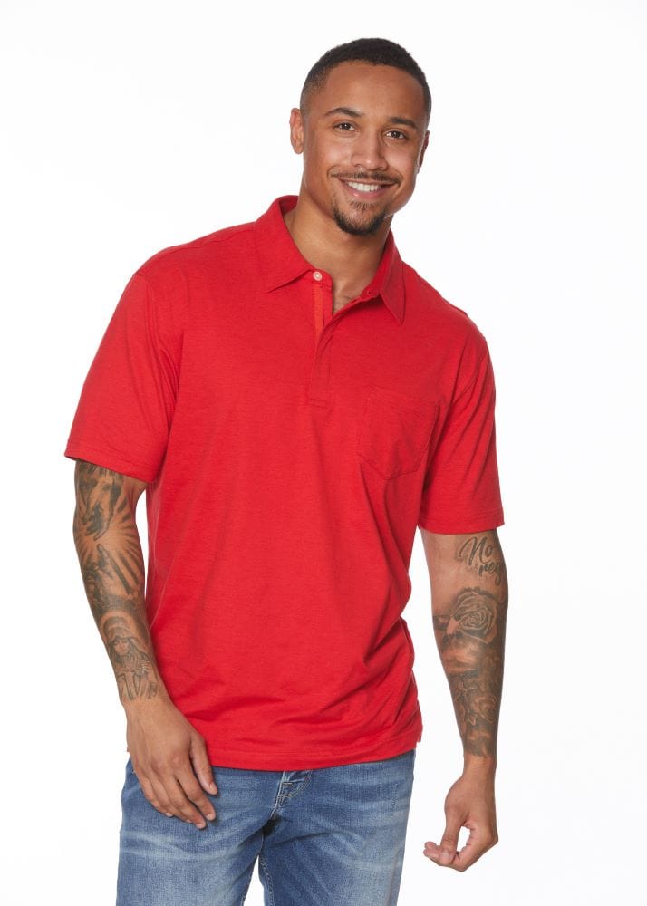 Leo Chevalier Design True Red Lightweight Golf Shirts for Men