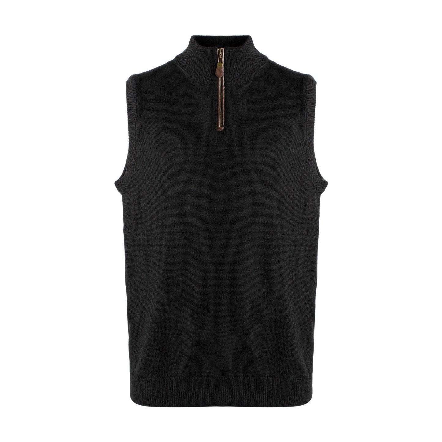 Viyella Zip Mock Neck Sweaters Vest in Extra Fine Merino Wool Available in 6 Colors